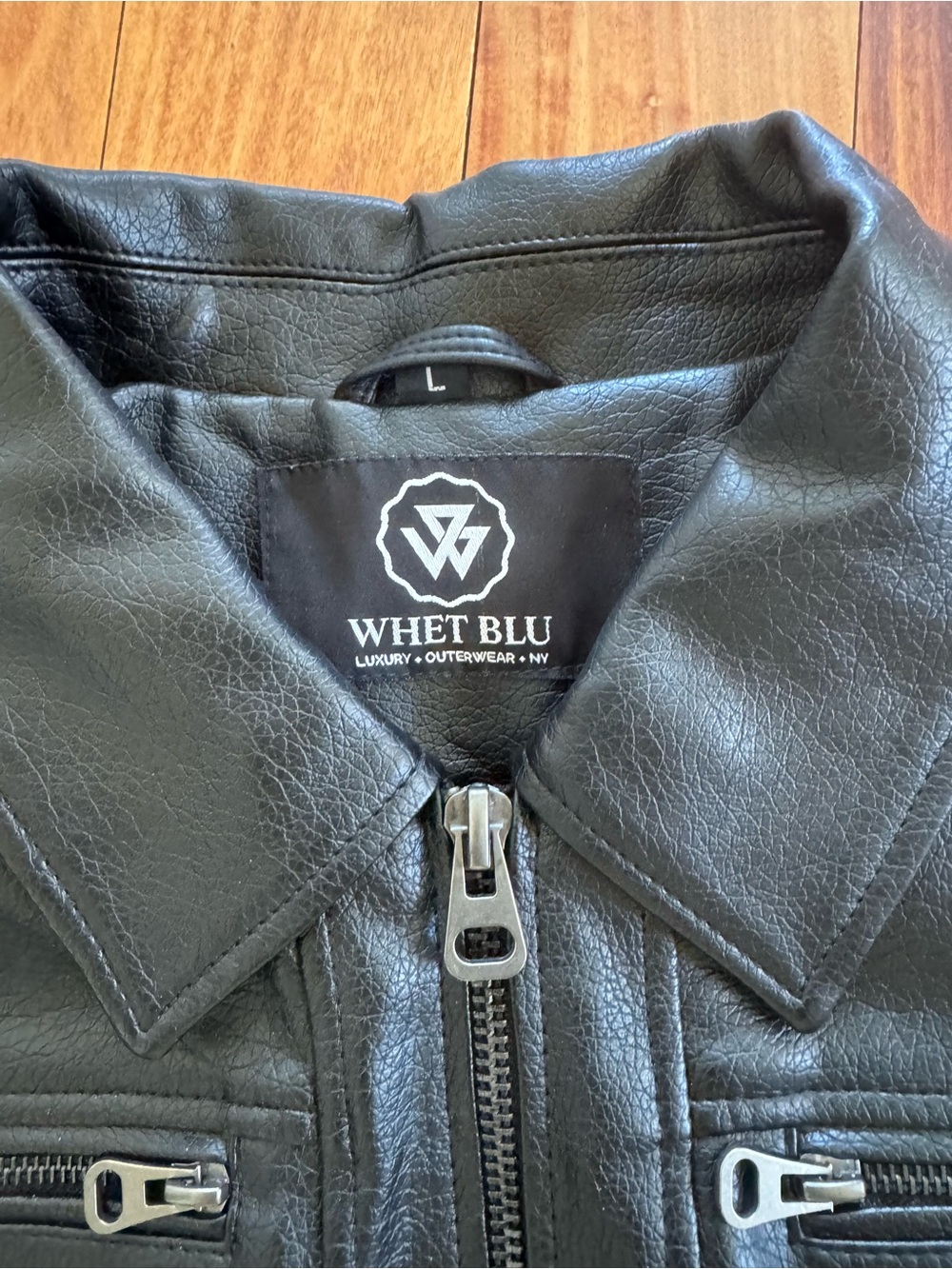 Whet Blu Black Faux Leather Jacket